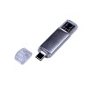 USB-флешка на 64 ГБ c двумя дополнительными разъемами MicroUSB и TypeC, серебро