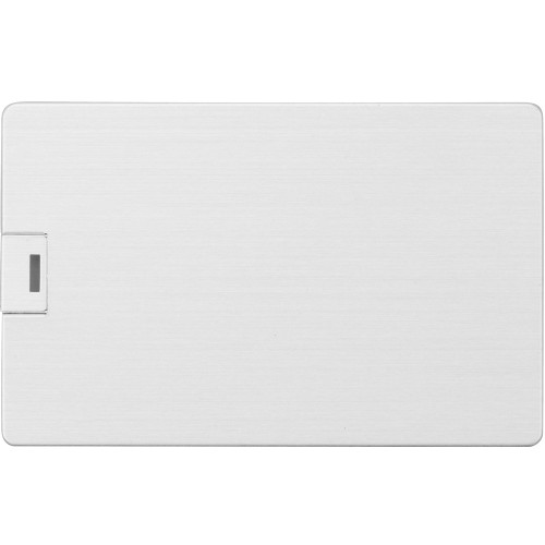 Флеш-карта USB 2.0 16 Gb в виде металлической карты "Card Metal", серебристый