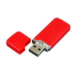 Флешка промо прямоугольной формы c оригинальным колпачком, 4 Гб, красный