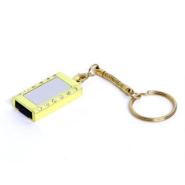 USB-флешка на 8 Гб в виде "Кулона" с кристаллами, мини чип, золотой