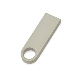 USB 2.0-флешка на 64 Гб с мини чипом и круглым отверстием, серебристый