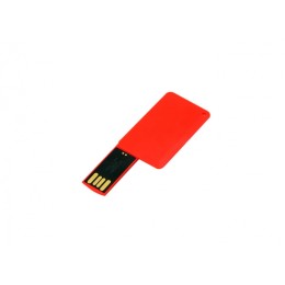 USB-флешка на 16 Гб в виде пластиковой карточки, красный