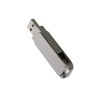 USB 2.0- флешка на 128 Гб поворотный механизм 2 в 1, c дополнительным разъемом Type-C с одноцветным металлическим клипом, серебристый