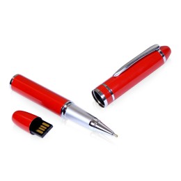 USB-флешка на 16 Гб в виде ручки с мини чипом, красный