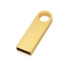 USB 2.0-флешка на 16 Гб с мини чипом и круглым отверстием, золотистыйй
