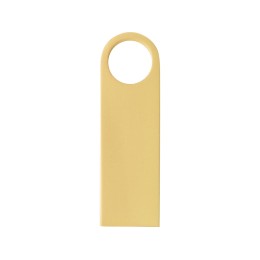 USB 2.0-флешка на 64 Гб с мини чипом и круглым отверстием, золотистыйй