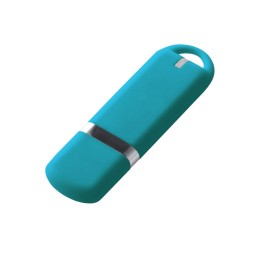 USB-флешка на 2 ГБ с покрытием soft-touch, голубой