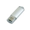 Флешка 3.0 промо прямоугольной формы  c прозрачным колпачком, 128 Гб, серебристый