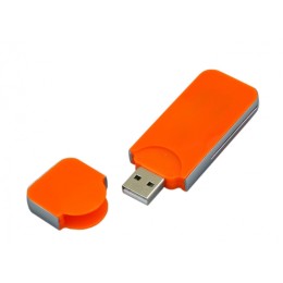 USB-флешка на 128 Гб в стиле I-phone, прямоугольнй формы, оранжевый