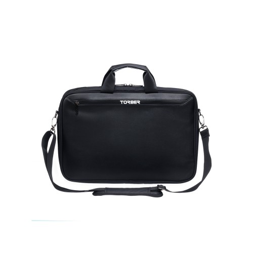 Сумка для ноутбука TORBER ВОЯЖ 15.6'', чёрный, нейлон/микрофибра, 43 х 5 х 29 см, 6л