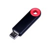USB-флешка промо на 32 Гб прямоугольной формы, выдвижной механизм, красный