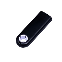 USB-флешка промо на 32 Гб прямоугольной формы, выдвижной механизм, белый