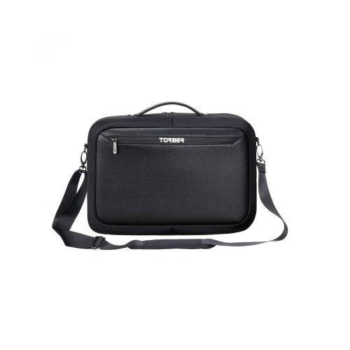 Сумка для ноутбука TORBER ВОЯЖ 15.6'', чёрный, нейлон/микрофибра, 44 х 10 х 32 см, 12л