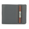 Бумажник Mano "Don Leonardo", с RFID защитой, натуральная кожа в сером цвете, 10,5 х 2 х 8,5 см