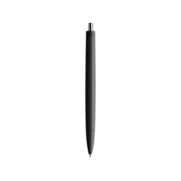 Ручка пластиковая шариковая Prodir ds6prr-Z75 "софт-тач", черный с серебристой кнопкой