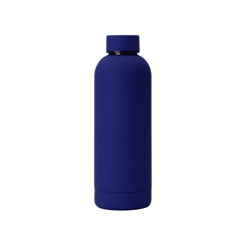 Вакуумная термобутылка "Cask" Waterline, soft touch, 500 мл, тубус, синий