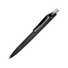 Ручка пластиковая шариковая Prodir ds6prr-Z75 "софт-тач", черный с серебристой кнопкой