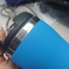 Термокружка "Mony Steel" 350 мл, soft touch, голубой (Р)
