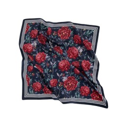 Платок «Русские сезоны» темно-синий. Varvara