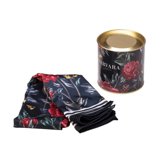 Платок «Русские сезоны» темно-синий. Varvara