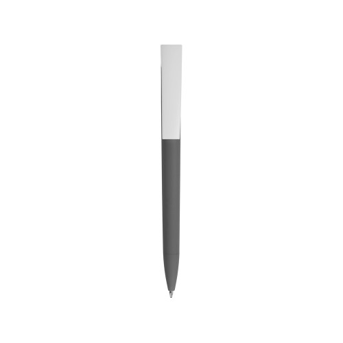 Ручка пластиковая soft-touch шариковая «Zorro», серый/белый