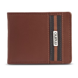 Бумажник Mano "Don Leonardo", с RFID защитой, натуральная кожа в коньячном цвете, 10,5 х 2 х 8,5 см
