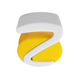 Ручка пластиковая soft-touch шариковая «Zorro», желтый/белый