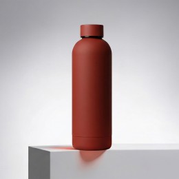 Вакуумная термобутылка "Cask" Waterline, soft touch, 500 мл, тубус, красный
