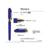 Ручка пластиковая шариковая «Monaco», 0,5мм, синие чернила, сине-фиолетовый