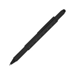 Ручка шариковая металлическая "Tool", черный. Встроенный уровень, мини отвертка, стилус