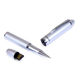 USB-флешка на 32 Гб в виде ручки с мини чипом, серебро