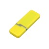 Флешка промо прямоугольной формы c оригинальным колпачком, 64 Гб, желтый