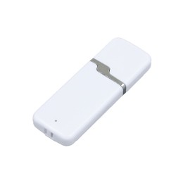 Флешка промо прямоугольной формы c оригинальным колпачком, 64 Гб, белый