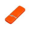 Флешка промо прямоугольной формы c оригинальным колпачком, 4 Гб, оранжевый
