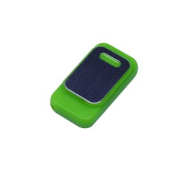 USB-флешка промо на 32 Гб прямоугольной формы, выдвижной механизм, зеленый