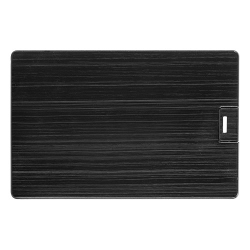 Флеш-карта USB 2.0 16 Gb в виде металлической карты "Card Metal", черный