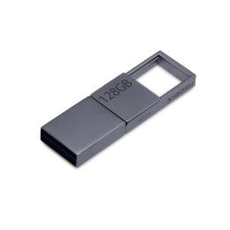 USB 3.0-флешка на 128 Гб с разъемами USB-A и Type-C, серебристый