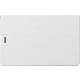 Флеш-карта USB 2.0 16 Gb в виде металлической карты "Card Metal", серебристый