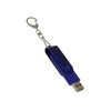 USB-флешка на 16 Гб 2 в 1 поворотный механизм, c дополнительным разъемом Type-C с одноцветным металлическим клипом, синий