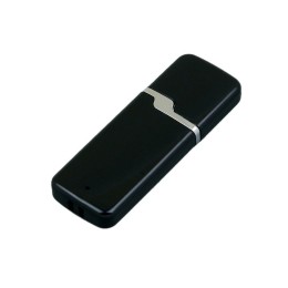 Флешка промо прямоугольной формы c оригинальным колпачком, 4 Гб, черный