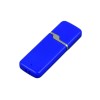 Флешка промо прямоугольной формы c оригинальным колпачком, 64 Гб, синий