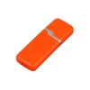 Флешка промо прямоугольной формы c оригинальным колпачком, 64 Гб, оранжевый