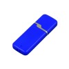 Флешка промо прямоугольной формы c оригинальным колпачком, 32 Гб, синий