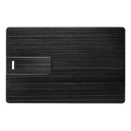 Флеш-карта USB 2.0 16 Gb в виде металлической карты "Card Metal", черный