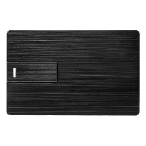 Флеш-карта USB 2.0 16 Gb в виде металлической карты "Card Metal", черный