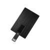 Флеш-карта USB 2.0 16 Gb в виде металлической карты "Card Metal", черный