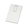 Флеш-карта USB 2.0 16 Gb в виде металлической карты "Card Metal", серебристый