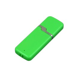 Флешка промо прямоугольной формы c оригинальным колпачком, 64 Гб, зеленый