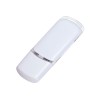 Флешка промо прямоугольной классической формы с цветными вставками, 32 Гб, белый