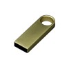 USB 2.0-флешка на 128 Гб с мини чипом и круглым отверстием, золотистый